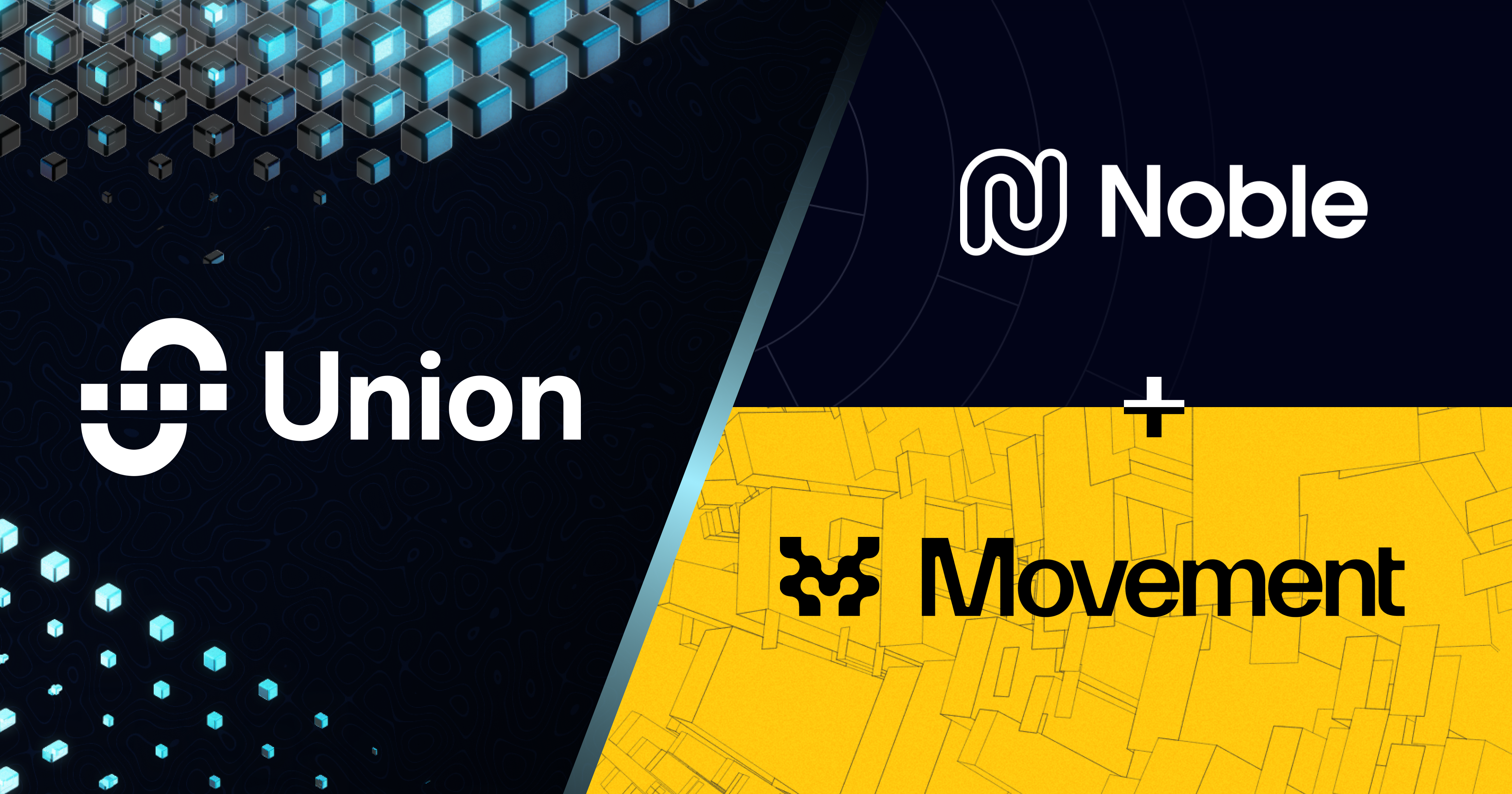 Partnership graphic of Movement and Noble with Union