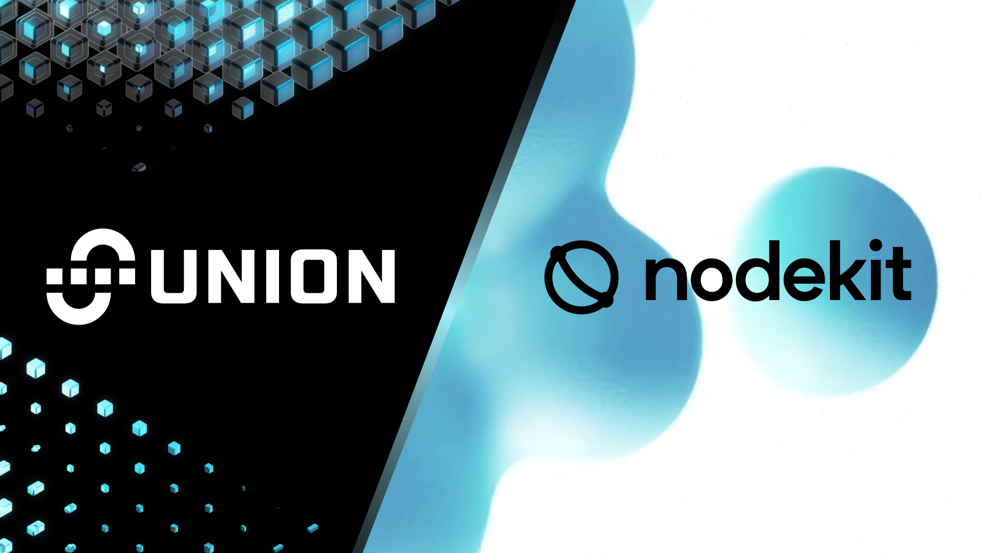 Partnership graphic displaying the logos of Union and NodeKit.