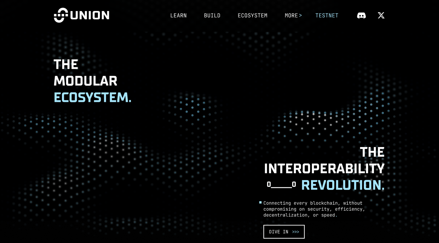 Preview of the new Union homepage, with the new logotype and design.