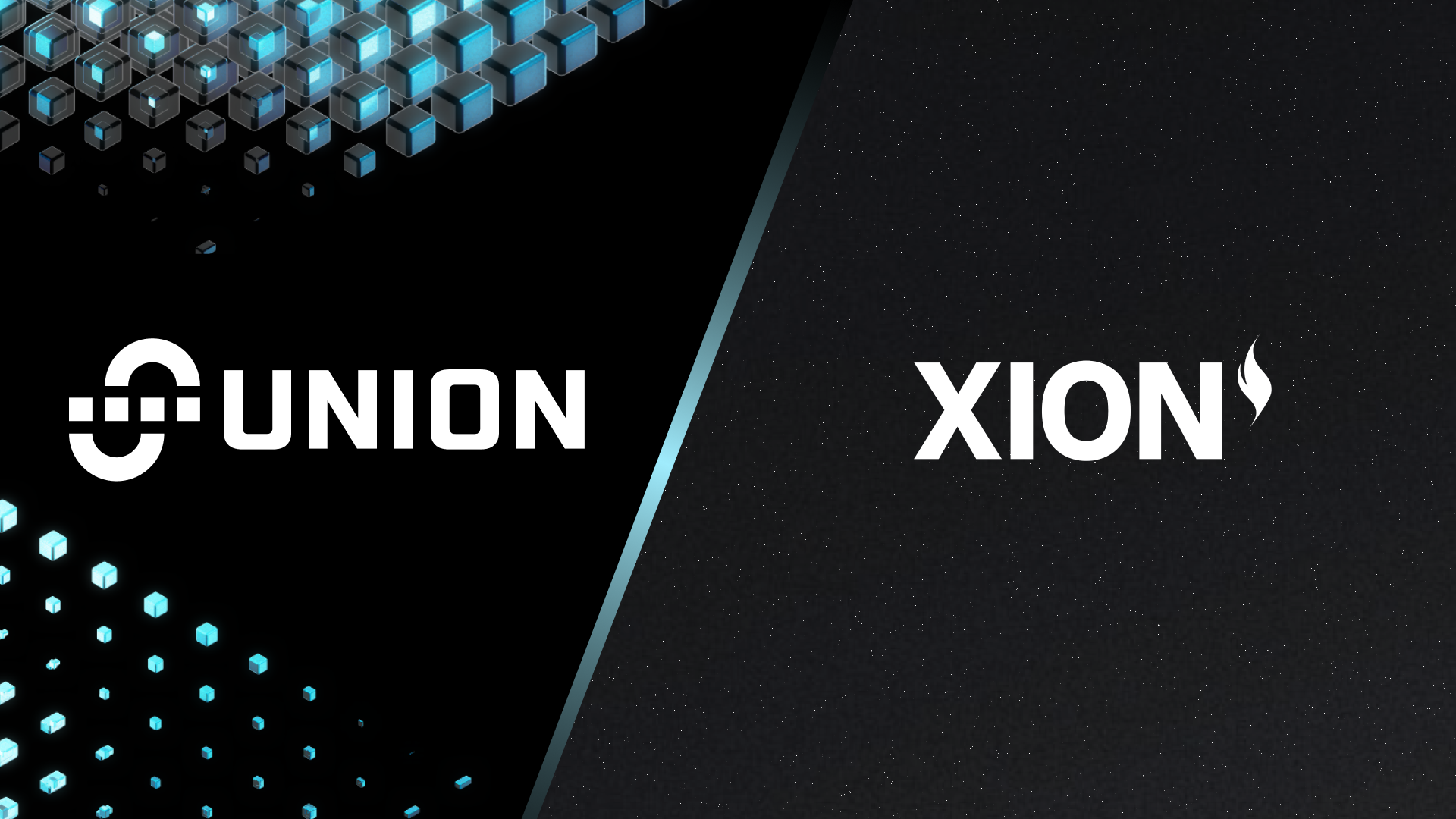 Union and XION integration cover, featuring both protocol's logos.